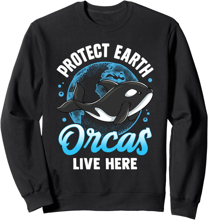 Schützen Sie Erde Orcas Leben Hier Killerwal Sweatshirt