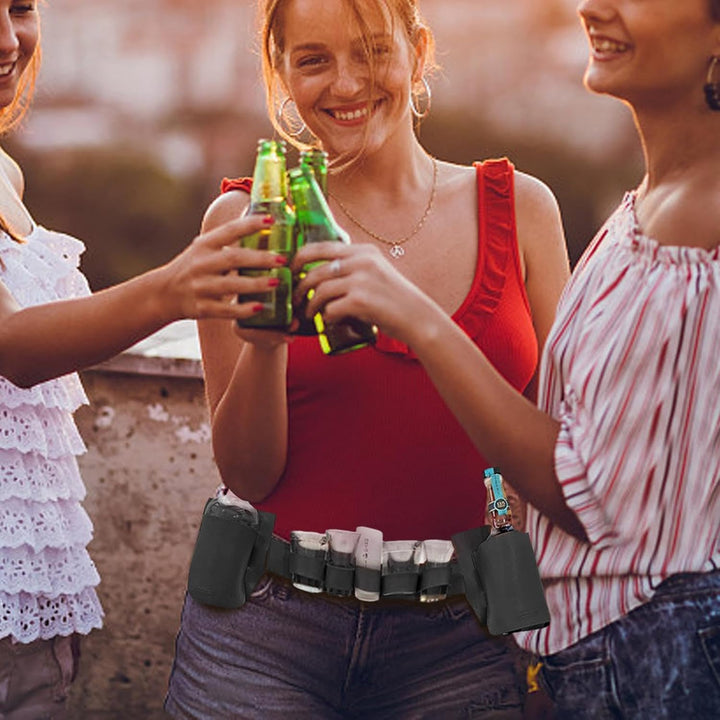 Bierdosenhalter Gürtel | Bierhalter Gürtel mit verstellbarem Hüftgurt | Bierholster, Bierflaschen-Fa