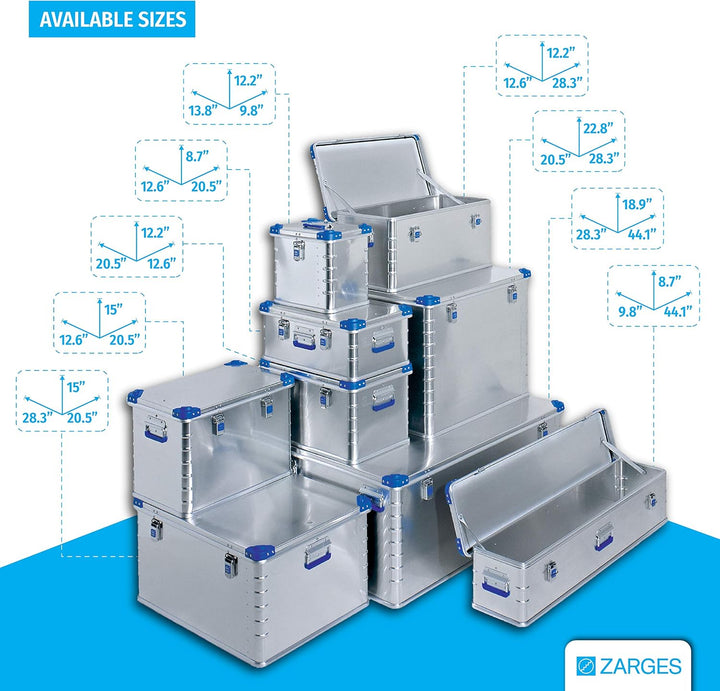 Relags Box Zarges Eurobox - 81 Liter, Silber, 81 L, 407040, 81 Liter