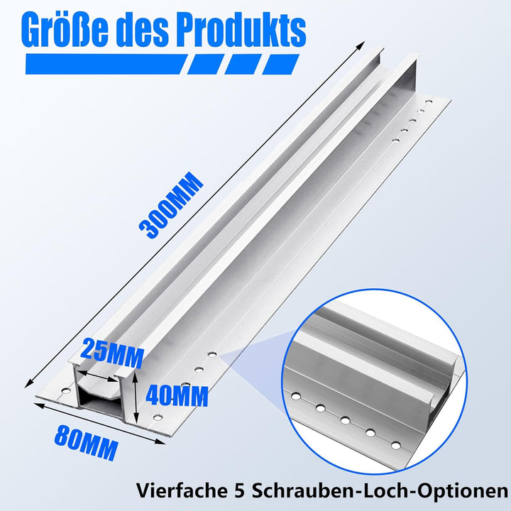 Warmfay Photovoltaik Halterung Befestigungssystem, Dachhalterungen Solarmodule Aluprofil 300MM Monta