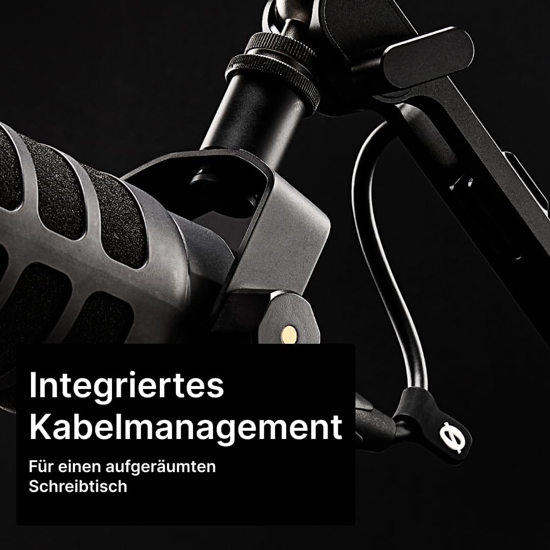 RØDE DS3 Desktop Studio Arm mit gewichtetem Boden, präzisem Kugelkopf, universeller 1/4" und 5/8" Ha
