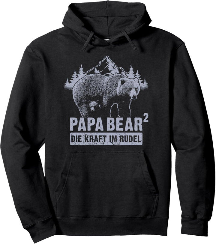 Papa Bear, 2 Bären-Welpen, Papa 2 Kinder, Vatertag, Bär Pullover Hoodie