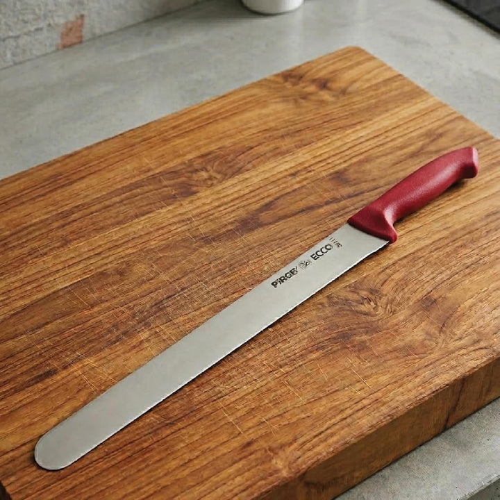 Pirge Ecco Dönermesser 50 cm Rot - Aufschnittmesser - Schärfstes Döner Langmesser - Schneidemesser -