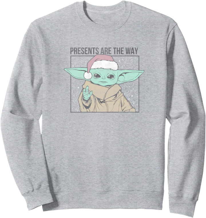 Star Wars The Mandalorian Child Holiday Presents Sweatshirt