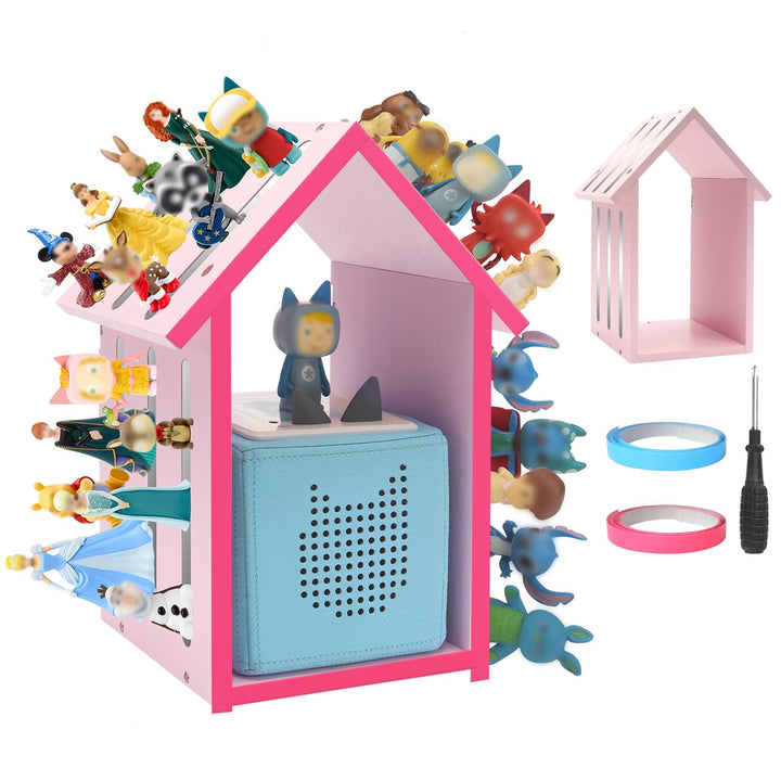Taladad Regal kompatibel für Tonie Box 2/1,Tonie Figuren Regal, für Tonies und Toniebox Rosa, Rosa