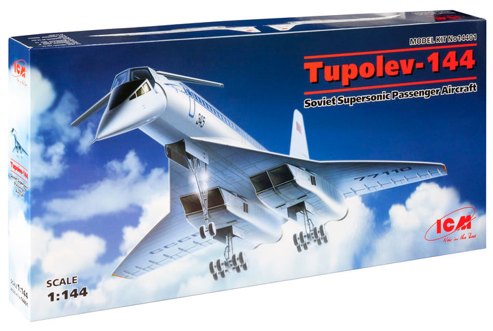 ICM 14401 14401-1/144 Tu-144. Soviet Supersonic Passenger Aircraft, schwarz