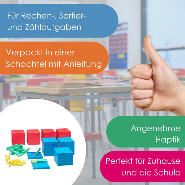 WISSNER® RE-Plastic Dienes Dezimal-Rechenmaterial (184 Teile)