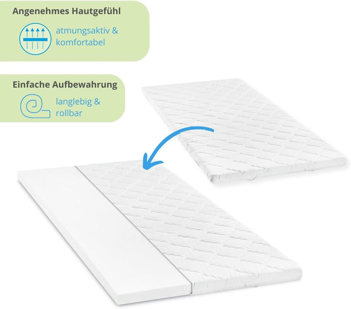 Bodyprotect Matratzentopper 90x200cm, 6 cm hoch, Matratze Komfortschaum Komfortschaum 90 x 200, Komf
