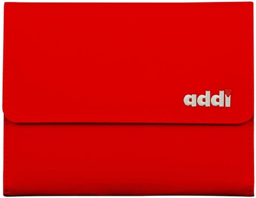 Addi Crochet Hook Case, Aluminium, Red, 2 bis 6mm 2.00 bis 6.00mm, 2.00 bis 6.00mm