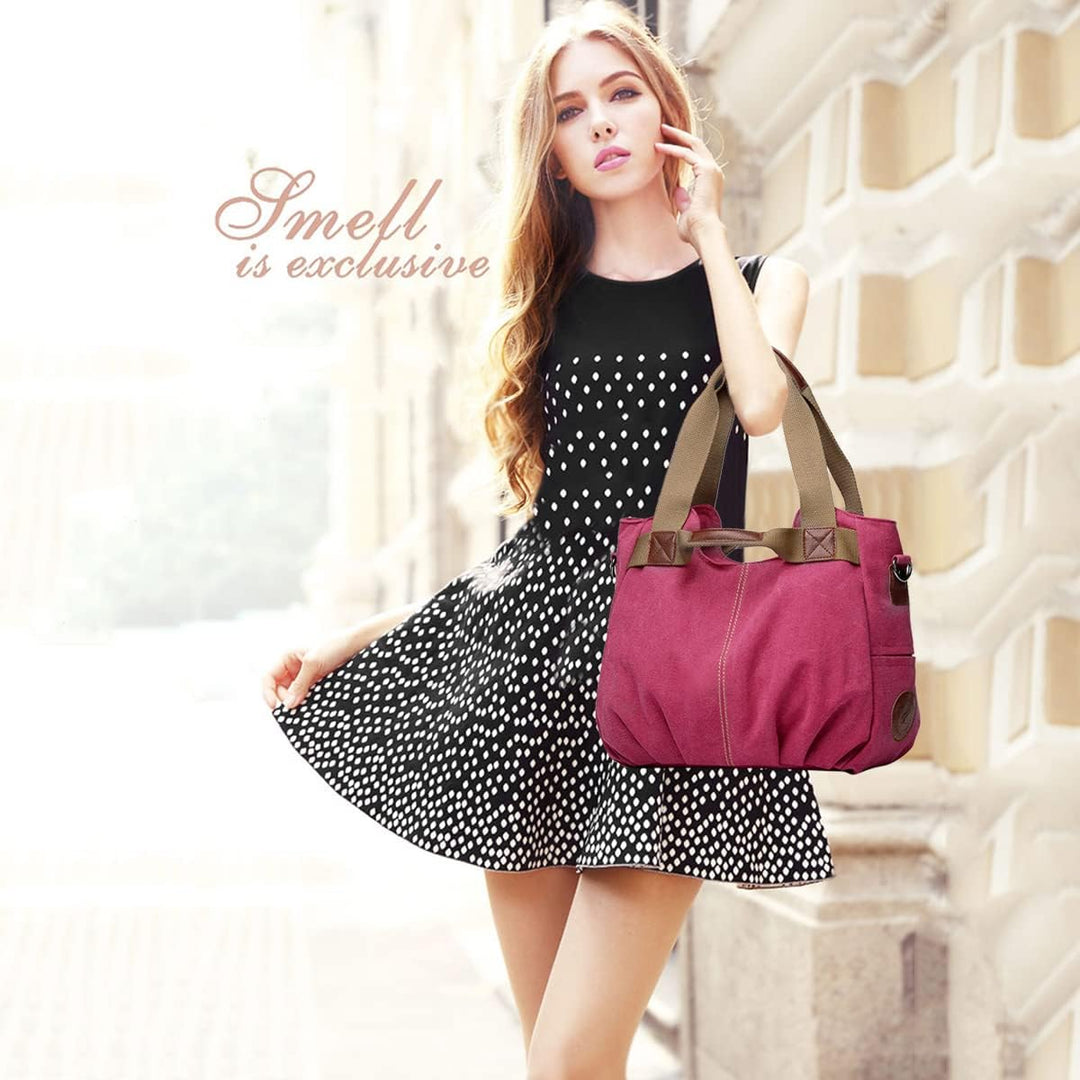 NICOLE &amp; DORIS Canvas Tasche Damen Tragetaschen für Damen Schultertaschen Umhängetasche Leinwand Han