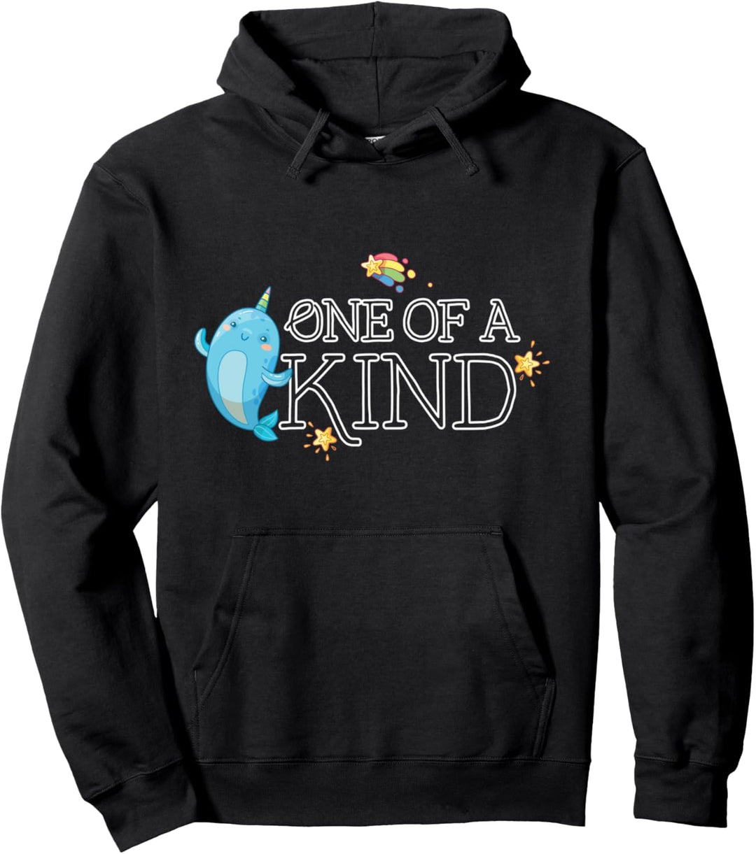 Lustiger Narwal eines der freundlichen Seeeinhorn-Zaubertier Pullover Hoodie