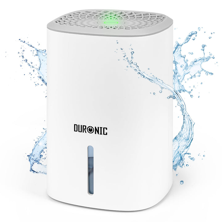Duronic DH06 WE Luftentfeuchter, Leiser Entfeuchter für 5-10m² Räume, Kleiner Kondenstrockner mit 0,