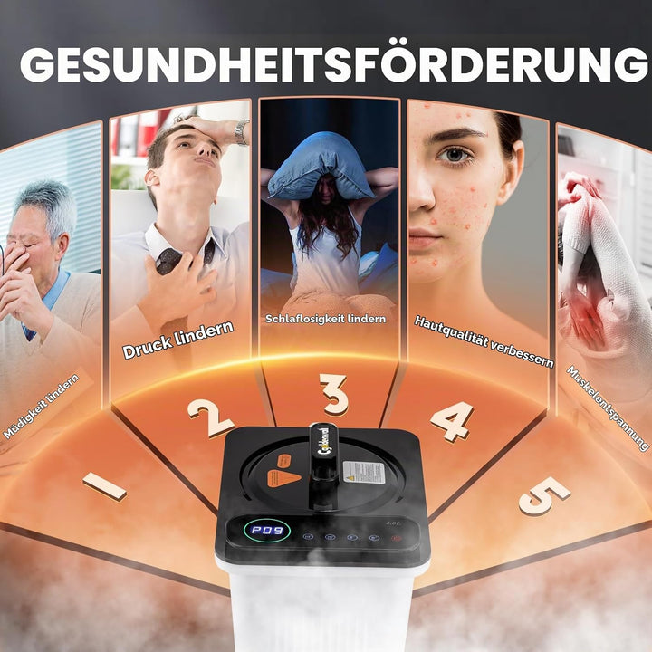 CGOLDENWALL Tragbare Dampfsauna Dampfgenerator 3L, Heimsauna Mini Dampfer mit Fernbedienung, Touchsc