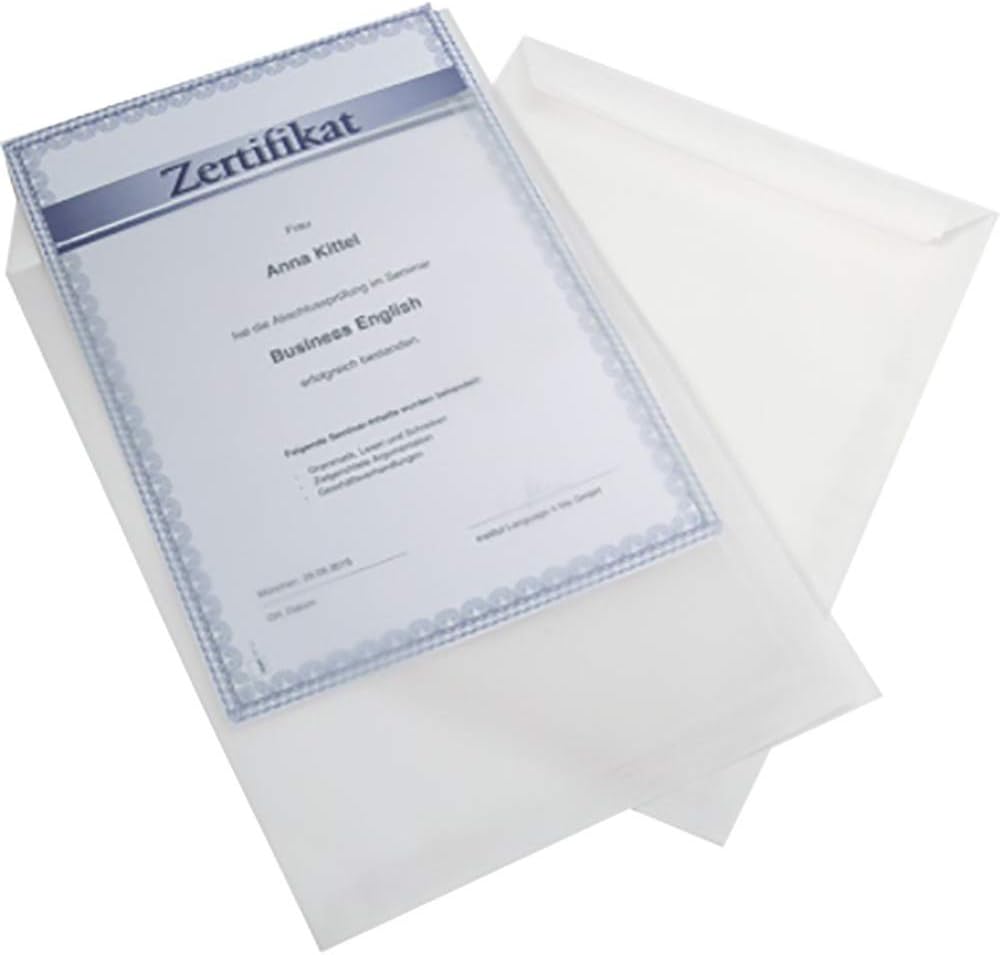 SIGEL DU330 Briefumschläge transparent, DIN C4, 25 Stück C4 (230x324 mm), C4 (230x324 mm)
