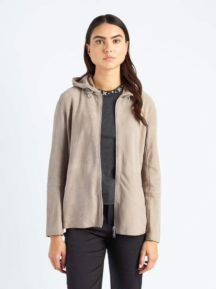 MAZE Damen Lederjacke 4202192 XS greige, XS greige