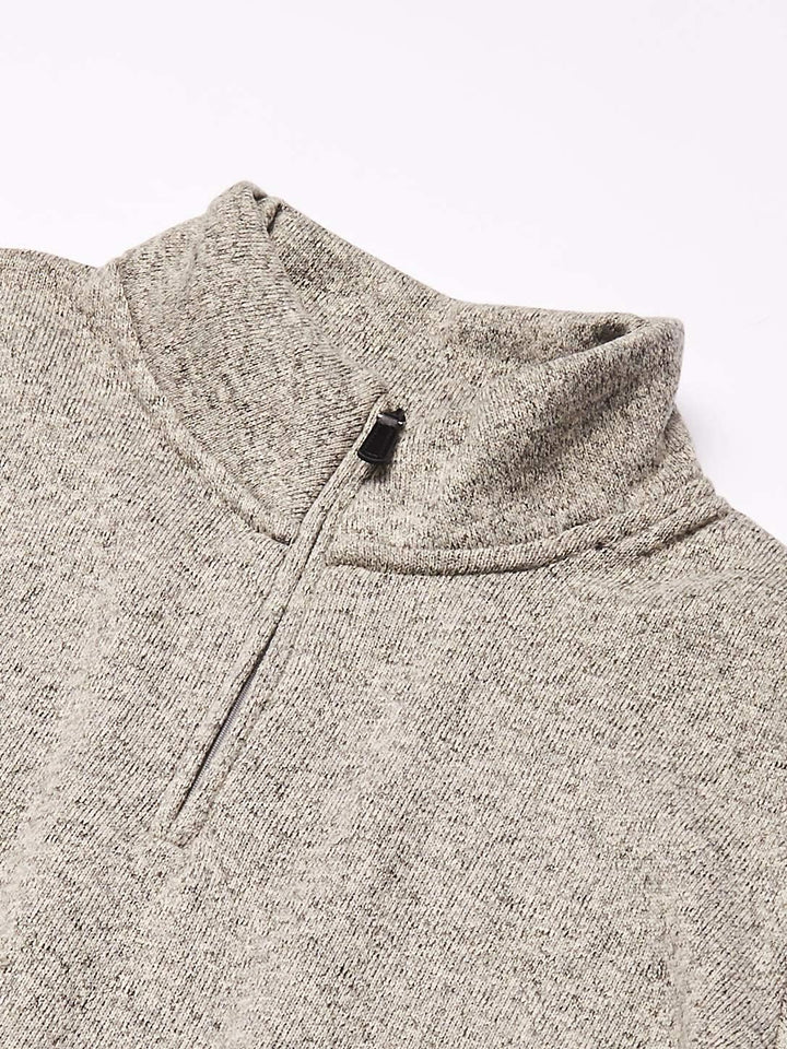 Wrangler Authentics Men’s Sweater Fleece Quarter-Zip S Hellgrau, S Hellgrau