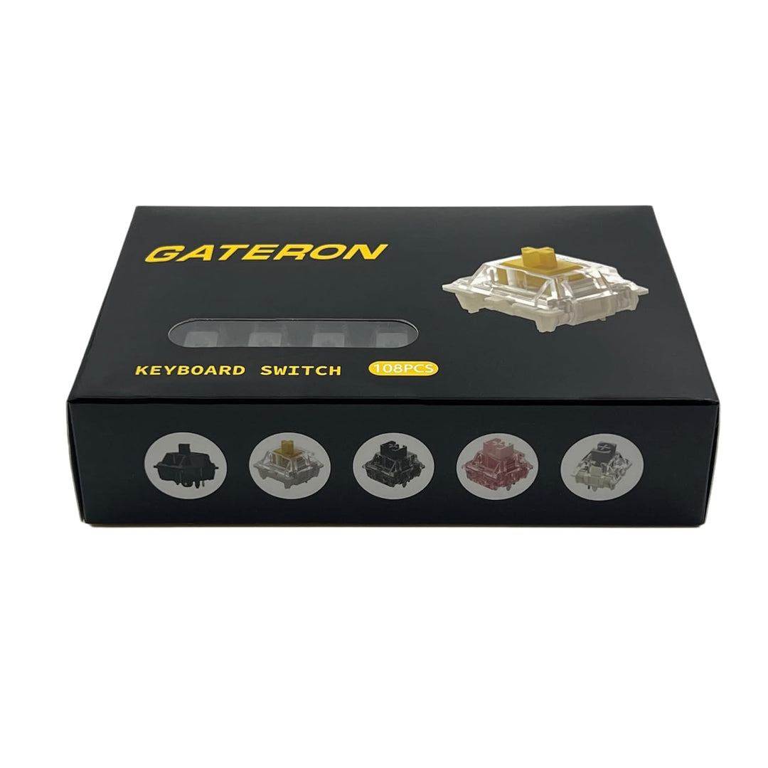 GATERON Ölkönig 3.0 vorgeschmiert Keyboard Schalter, 5-polig 55gf Schwarz Linear Switches dreifach v