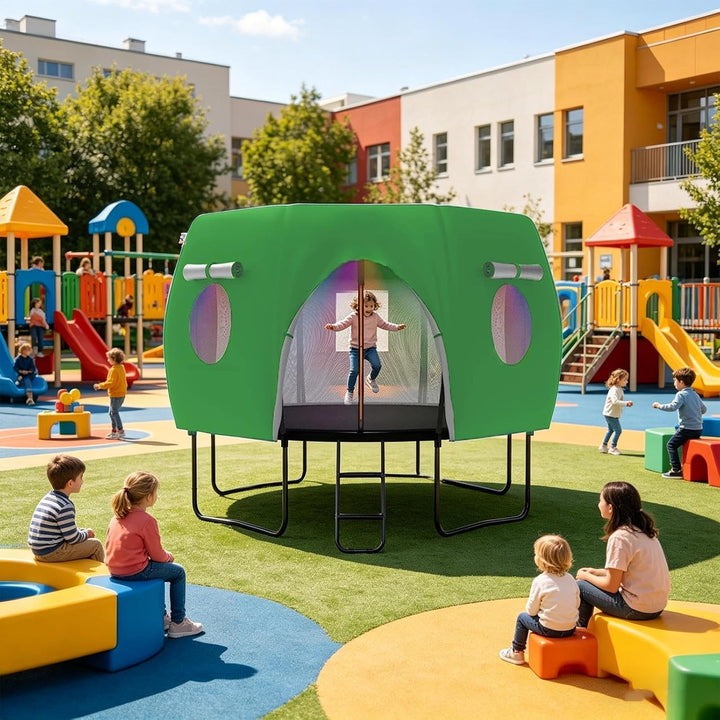 Trampolinzelt, schützend, atmungsaktiv und wasserdicht grün 8FT-6, grün 8FT-6
