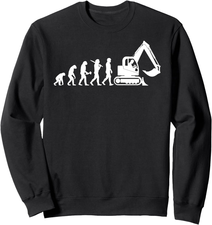 Baggerführer Evolution Bagger Baggerfahrer Sweatshirt