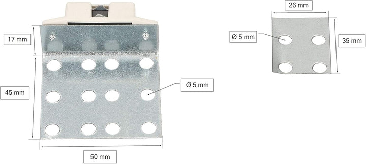 KOTARBAU® Fliesenmagnetsatz 50 x 45 x 17 mm Universaler Magnetverschluss für Fliesenrevision für all