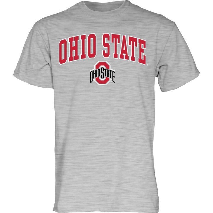 Blue 84 Herren T-Shirt Dark Heather Arching Over Ohio State Buckeyes XL Dunkles Erika, Ohio State Bu