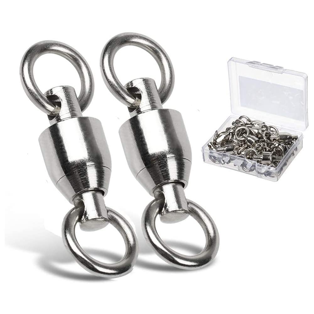 9Tong Ball Bearing Wirbel Geschweisst Ringe, Wallerwirbel Meereswirbel Salzwasserfest Spaltring Ange