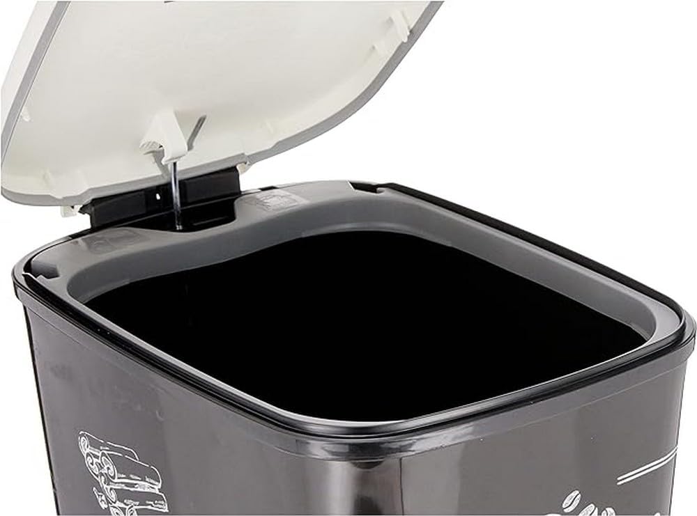 Kis Abfallbehälter Chic Coffee menu 50-60 Liter, Plastik, Mehrfarbig, 29x44.5x60.5 cm