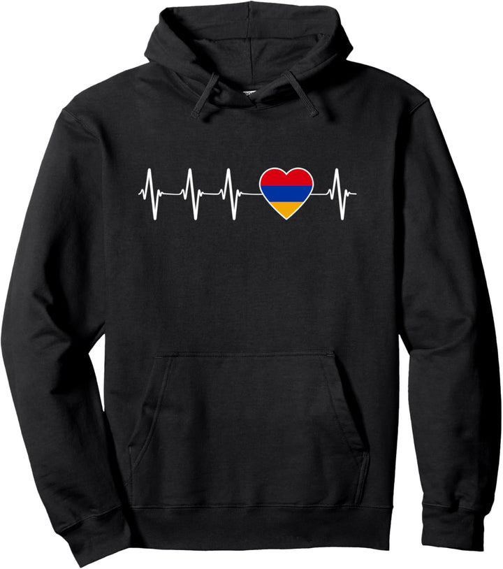 Armenian Heartbeat Proud I Love Armenia Flagge Pullover Hoodie