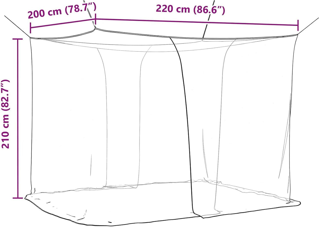 vidaXL Moskito-Netz für das Bett 3 STK. 156 Mesh Schwarz Polyester Schwarz 220 x 200 x 210 cm 3, Sch