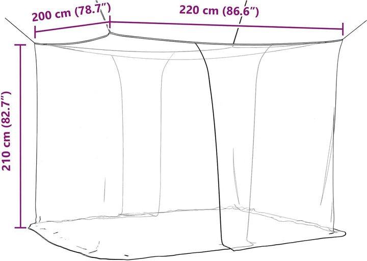 vidaXL Moskito-Netz für das Bett 3 STK. 156 Mesh Schwarz Polyester Schwarz 220 x 200 x 210 cm 3, Sch
