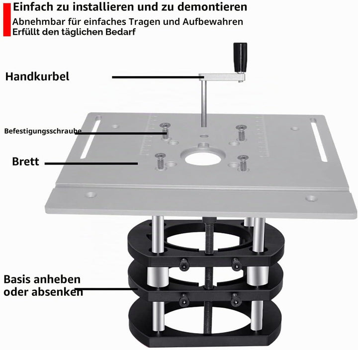 Router-Lift-Basis, Router-HebebüHne, 4 Kiefer Hubsystem für MetallfräStische Werkzeug zum Anheben De