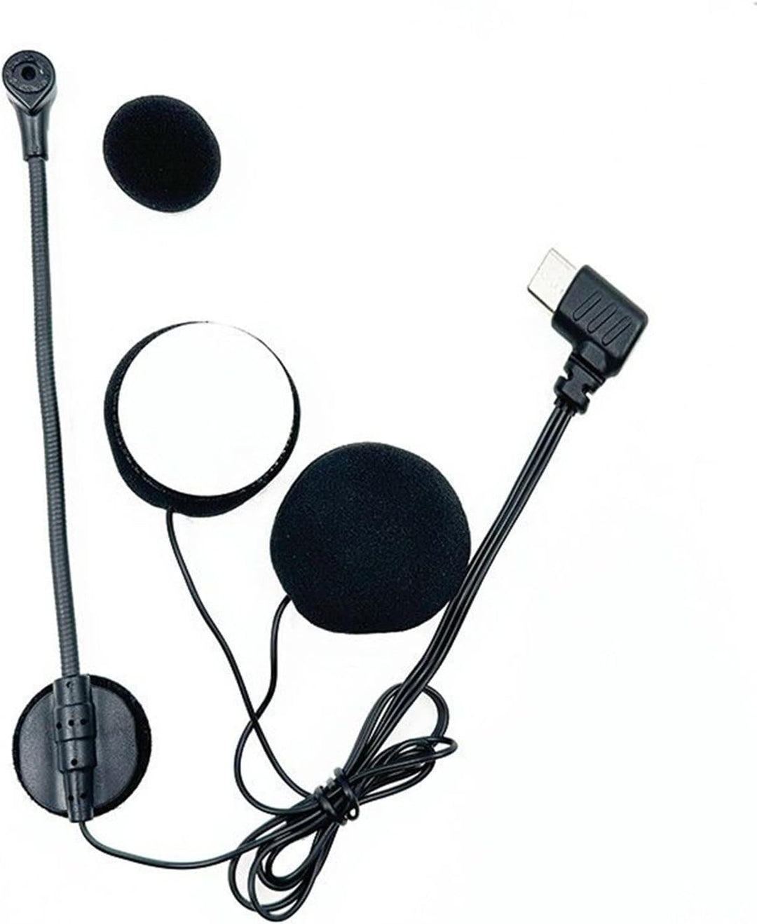 Helmmikrofon-Lautsprecher, Geräuschunterdrückung, HD-Motorrad mit wasserdichtem Typ-C-Stecker, Half-