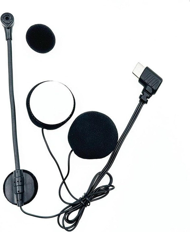 Helmmikrofon-Lautsprecher, Geräuschunterdrückung, HD-Motorrad mit wasserdichtem Typ-C-Stecker, Half-