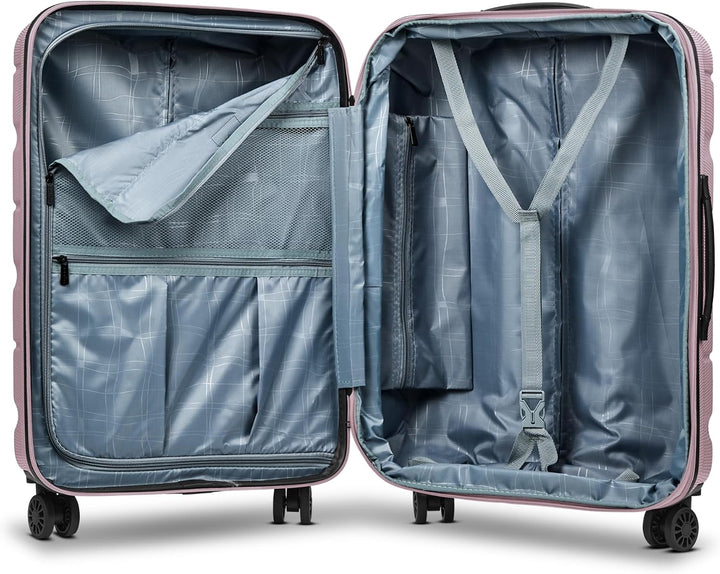 Franky Munich 4.0 Koffer Set | Trolley Hartgepäck - Handgepäck Koffer mit 4 Rollen Einer Dehnfalte,