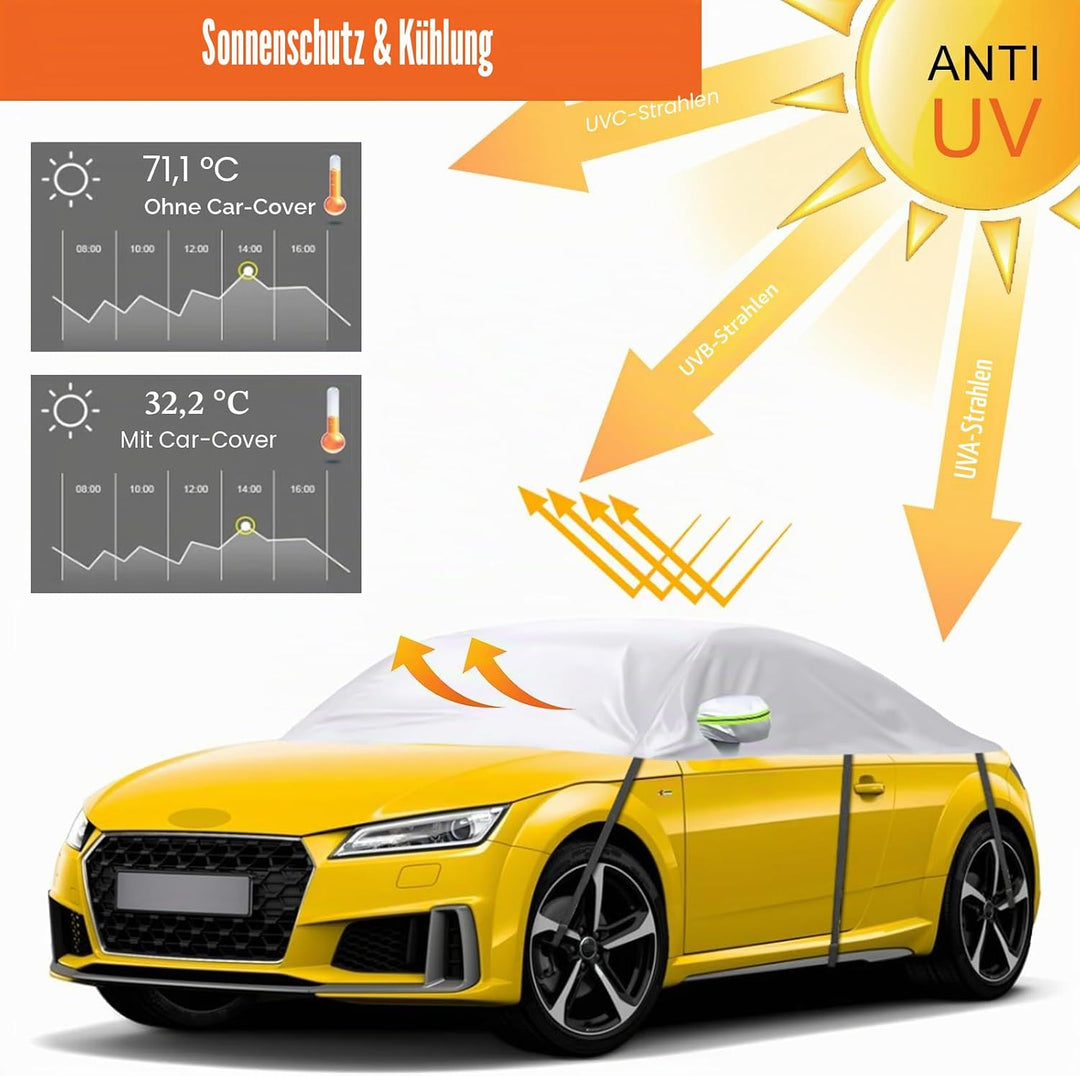 Halbe Autoabdeckung Ersatz für Audi TT 1998-2024, Softtop-Dachschutz-Autoabdeckung Wasserdicht, Halb