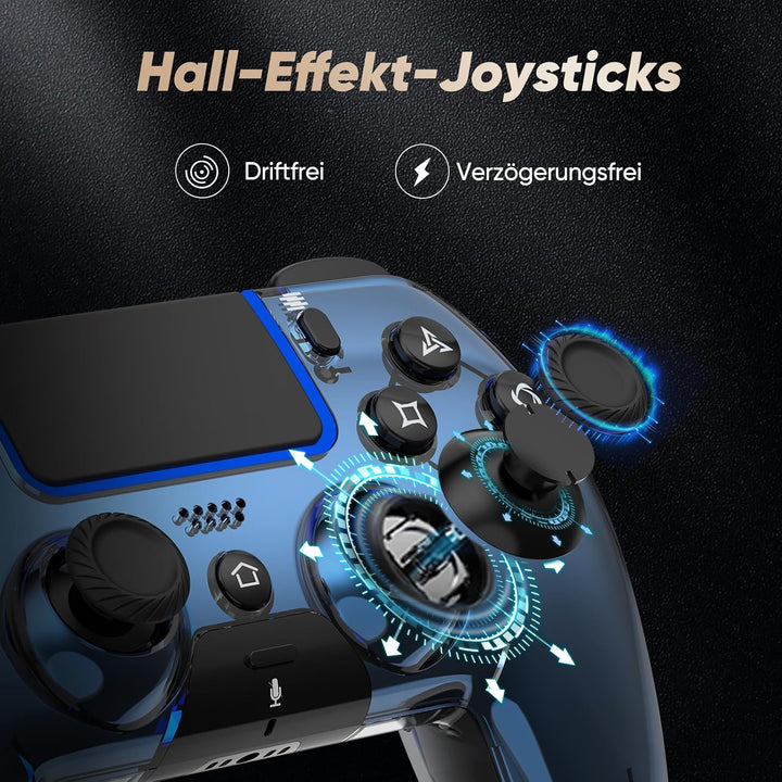 BETMI Wireless Controller für PS5, Pro/Slim/MAC/Steam Deck/PC, Hall-Effekt-Joystick, Doppelvibration