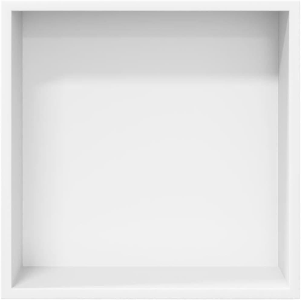 vidaXL Duschnische Mattweiss 32x32x9 cm Edelstahl, Weiss