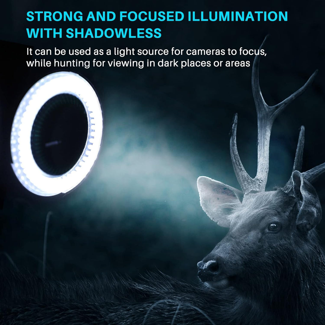 144 LED Mikroskop Ringlicht Ringleuchte 0-100% Einstellbar Lampe für Microscope Ringbeleuchtung