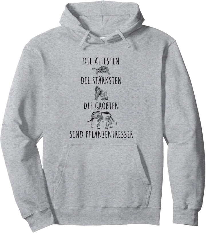Ältesten Stärksten Pflanzenfresser Schildkröte Gorilla Vegan Pullover Hoodie