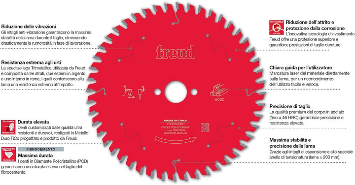 Freud Sägeblatt Tischkreissäge | ideal für Holz | 250 x 30 x 2,8/1,8 | 60 Zähne | Anti-Haft-Beschich