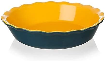 Sweejar Home Keramik-Kuchenform zum Backen, 26 cm runde Auflaufform für Abendessen, antihaftbeschich