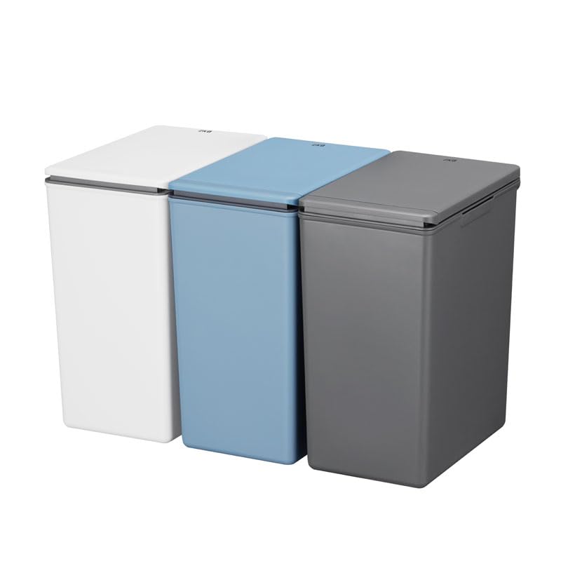 PROREGAL Moderner quadratischer Abfalleimer mit Touch-Bar-Deckel | 20 Liter, HxBxT 40x20,6x32,5cm |