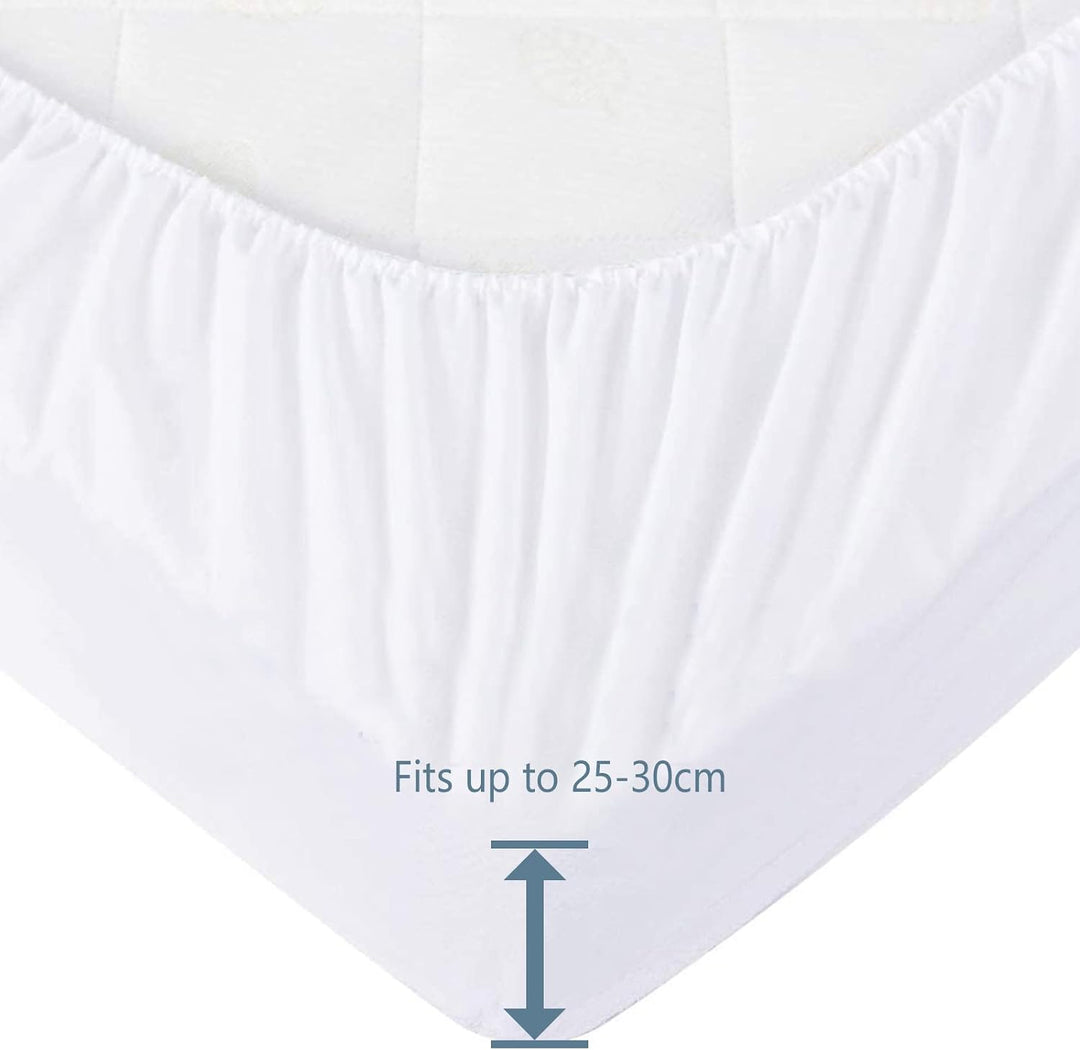 Bedecor Wasserdichter Matratzenschoner 180 x 200 cm, Baumwolle, Hygienische und atmungsaktive Matrat
