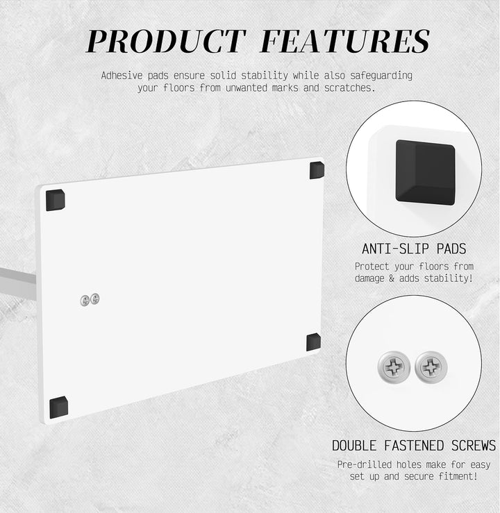OUTBROS Handtuchständer Freistehend, 2 Arms Towel Rack, Weiss, Weiss