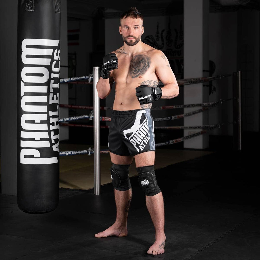 Phantom MMA Handschuhe APEX | Profi Gloves für Fight, Sparring, Boxen, Freefight Apex Hybrid - Schwa