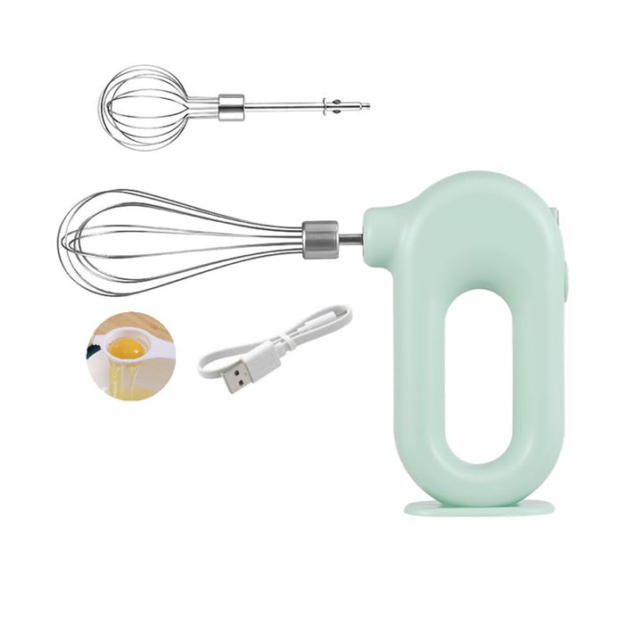 Elektrischer Schneebesen - Grün Handmixer Kabellos,Schneebesen Elektrisch,USB Mini Handmixer Akku mi