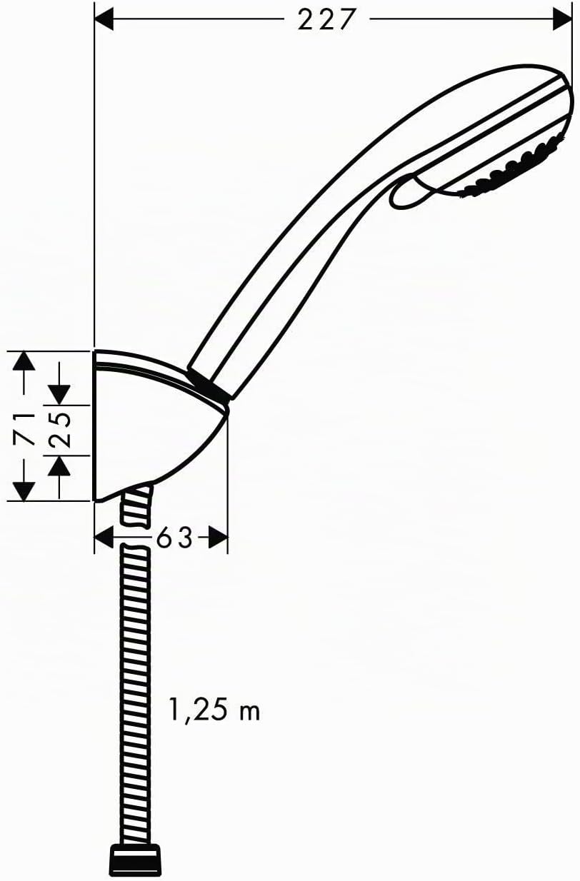 hansgrohe Crometta 85 Duschkopf, inkl. Duschkopfhalter, 3 Strahlarten, Chrom 3 Strahlarten Set mit B
