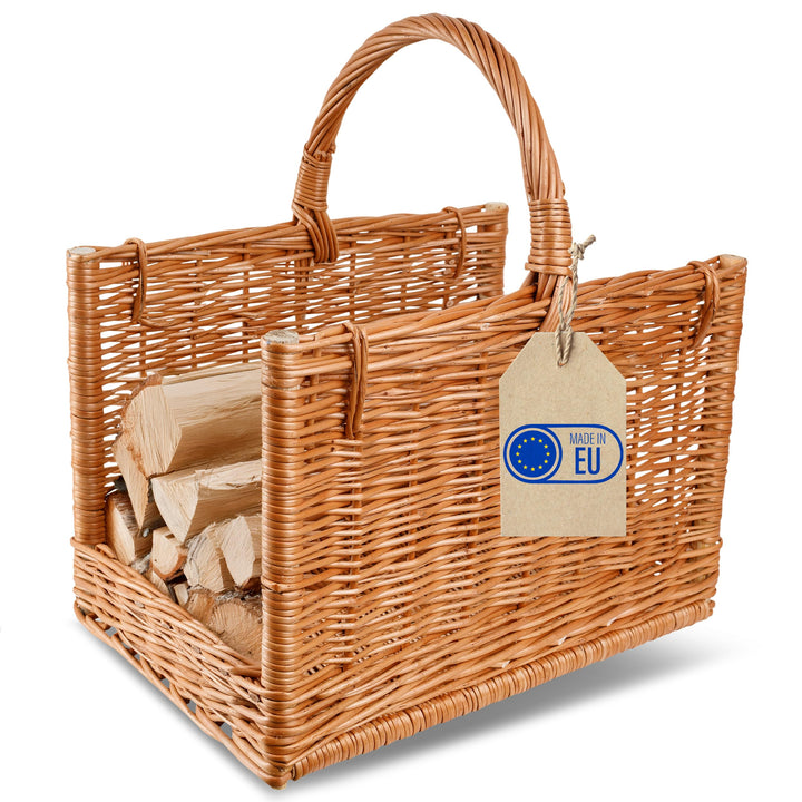 Creative Home Gross Kaminkorb Holzkorb Kaminholzkorb Rattan | 45 x 30 x 47 cm | Aufbewahrung Rechtec