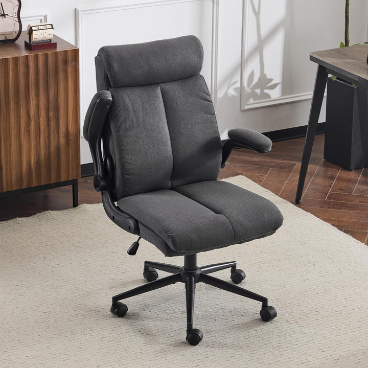 Bonnlo Ergonomischer Bürostuhl, Schreibtischstuhl mit hochklappbarer Armlehne, Computerstuhl, Drehst