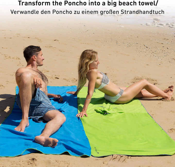 Fit-Flip Surfponcho, Umziehhilfe Damen &amp; Herren – kompakt und sehr leicht – Badeponcho, Umziehhilfe,